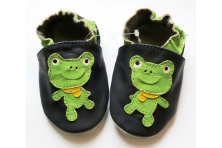 Kožené capačky Capiki - žabiak Bonifác