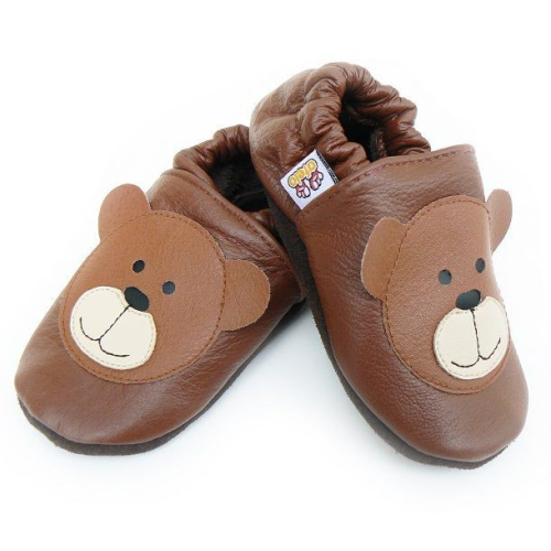 Kožené capačky Afelo - macko - hnedé