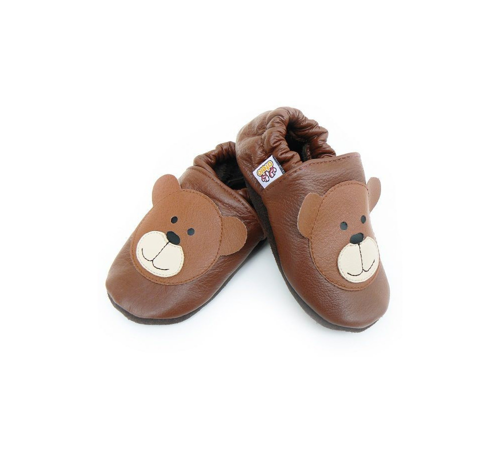 Kožené capačky Afelo - macko - hnedé