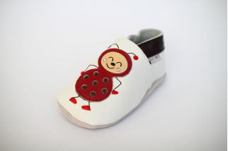 Kožené capačky Lait et Miel - Lienky