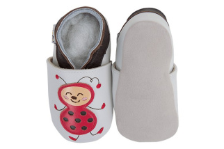 Kožené capačky Lait et Miel - Lienky