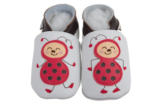 Kožené capačky Lait et Miel - Lienky