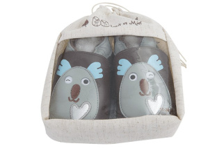 Kožené capačky Lait et Miel - koala