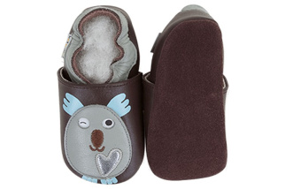 Kožené capačky Lait et Miel - koala