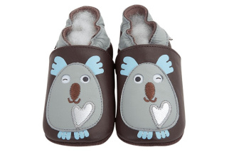 Kožené capačky Lait et Miel - koala