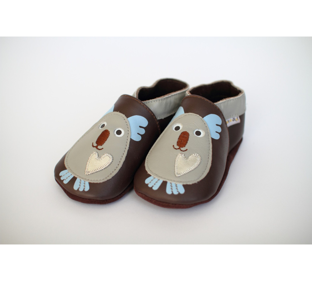 Kožené capačky Lait et Miel - koala