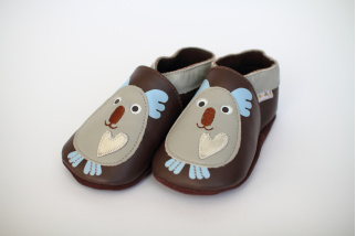 Kožené capačky Lait et Miel - koala