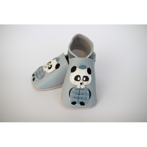 Kožené capačky Lait et Miel - panda