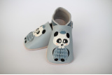 Kožené capačky Lait et Miel - panda