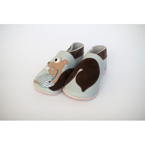 Kožené capačky Lait et Miel - veverička