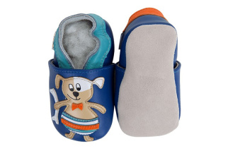 Kožené capačky Lait et Miel - psík