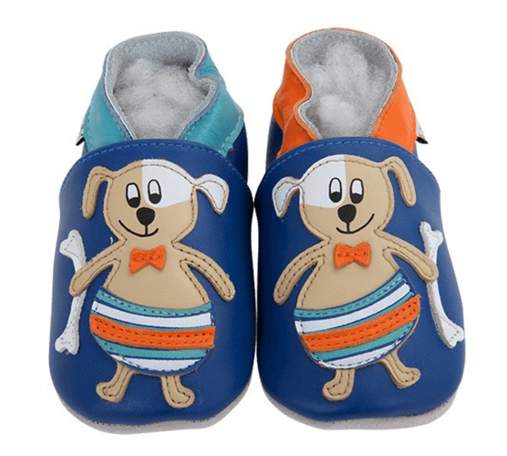 Kožené capačky Lait et Miel - psík