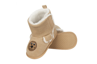 Teplé papučky - hnedé s medvedíkom