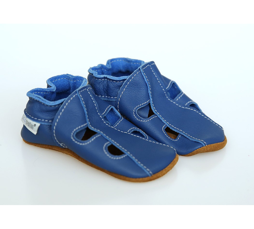 Kožené capačky Tomar - sandálky - jednofarebné - denim S