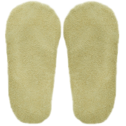 EcoTuptusie Cotton - textilné capačky s koženou podošvou - plameniak