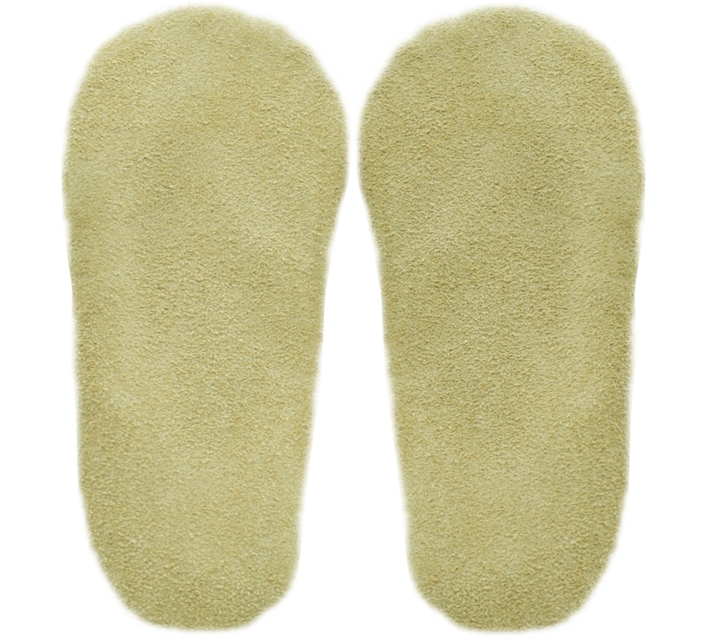 EcoTuptusie Cotton - textilné capačky s koženou podošvou - plameniak