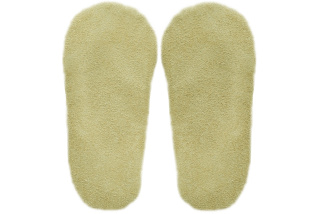 EcoTuptusie Cotton - textilné capačky s koženou podošvou - plameniak