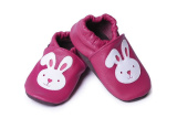 Kožené capačky Afelo - zajačik - ružové