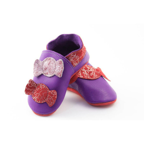 Kožené capačky Tomar cukríky fialové