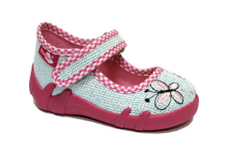 Papuče Renbut brokát - motýliky