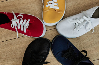 Plátené barefoot tenisky Anatomic ALL IN - horčicová/biela