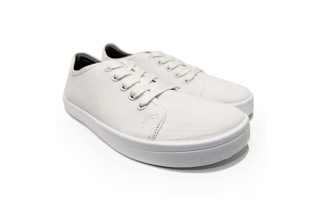 Plátené barefoot tenisky Anatomic ALL IN - biela/biela
