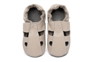 Kožené capačky Tomar - sandálky - jednofarebné - 20/21 Cream S