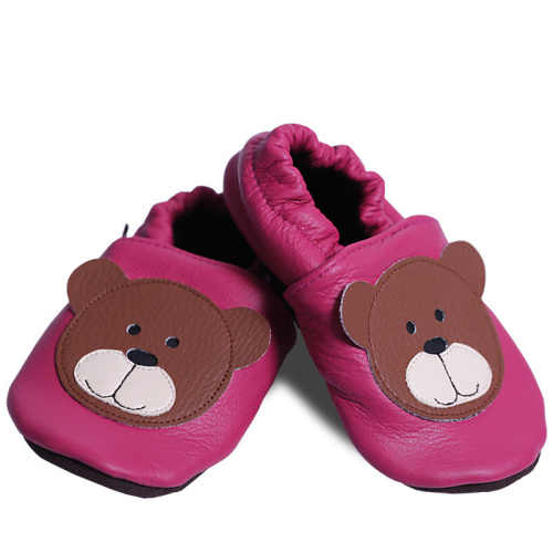 Kožené capačky Afelo - macko - ružové