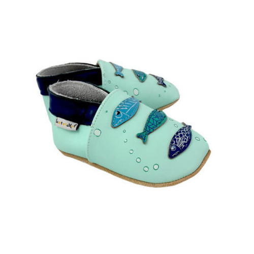 Kožené capačky Lait et Miel - rybky