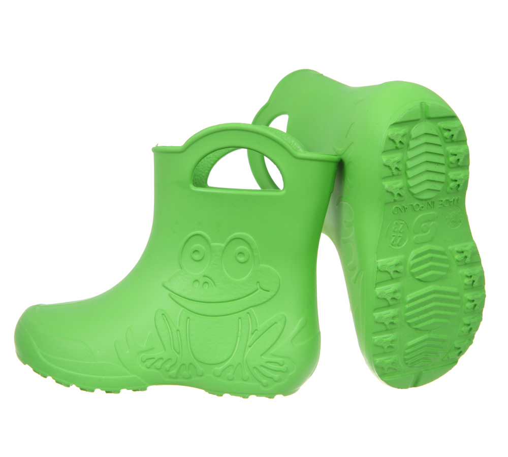 Camminare - detské gumáky žabka - zelené