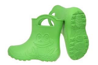 Camminare - detské gumáky žabka - zelené