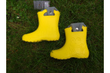 Camminare - detské zateplené gumáky žabka - žlté