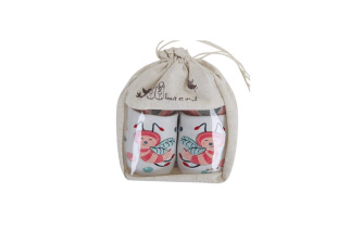 Kožené capačky Lait et Miel - včielka