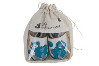 Kožené capačky Lait et Miel - chameleon