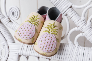 Kožené capačky Lait et Miel - ananás