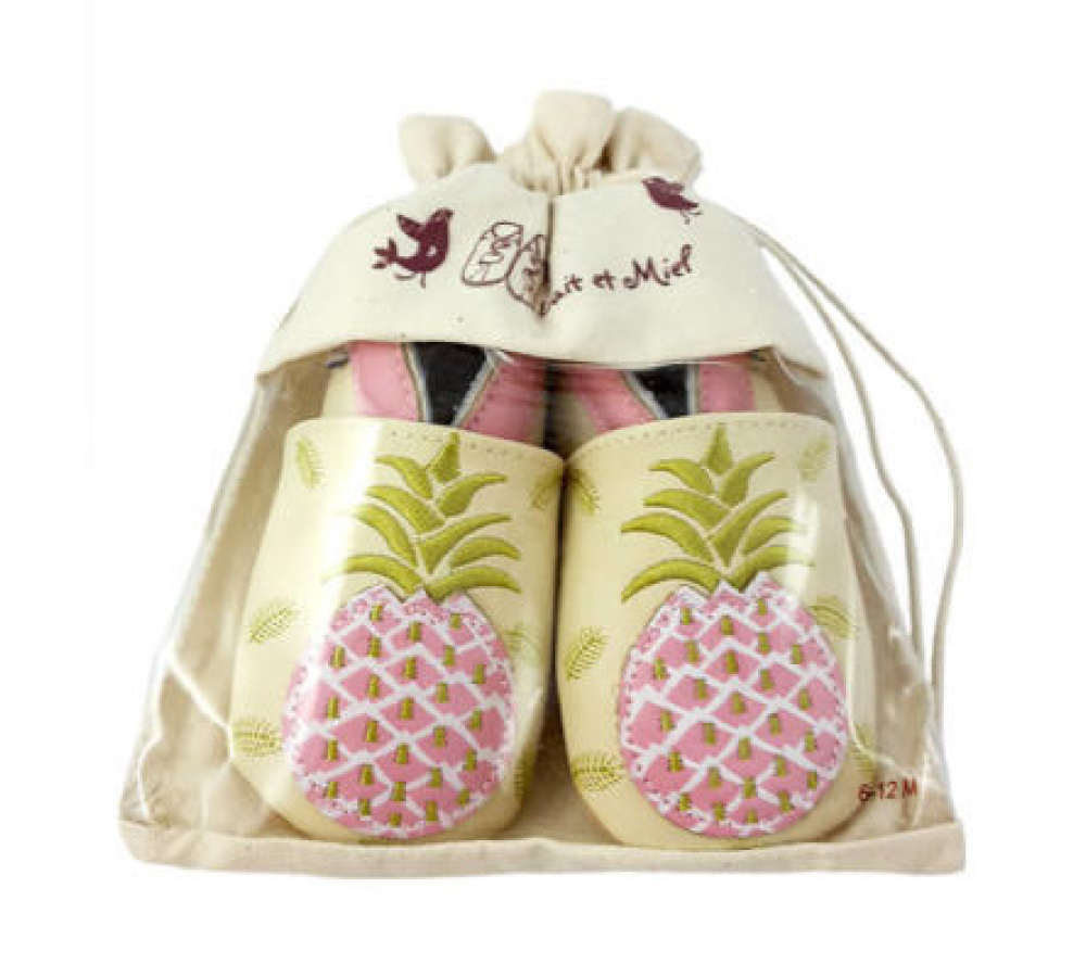 Kožené capačky Lait et Miel - ananás