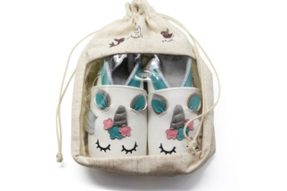 Kožené capačky Lait et Miel - jednorožec