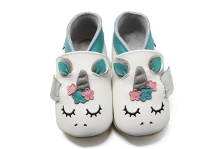 Kožené capačky Lait et Miel - jednorožec