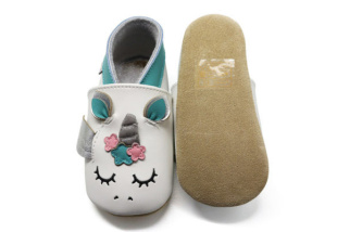 Kožené capačky Lait et Miel - jednorožec