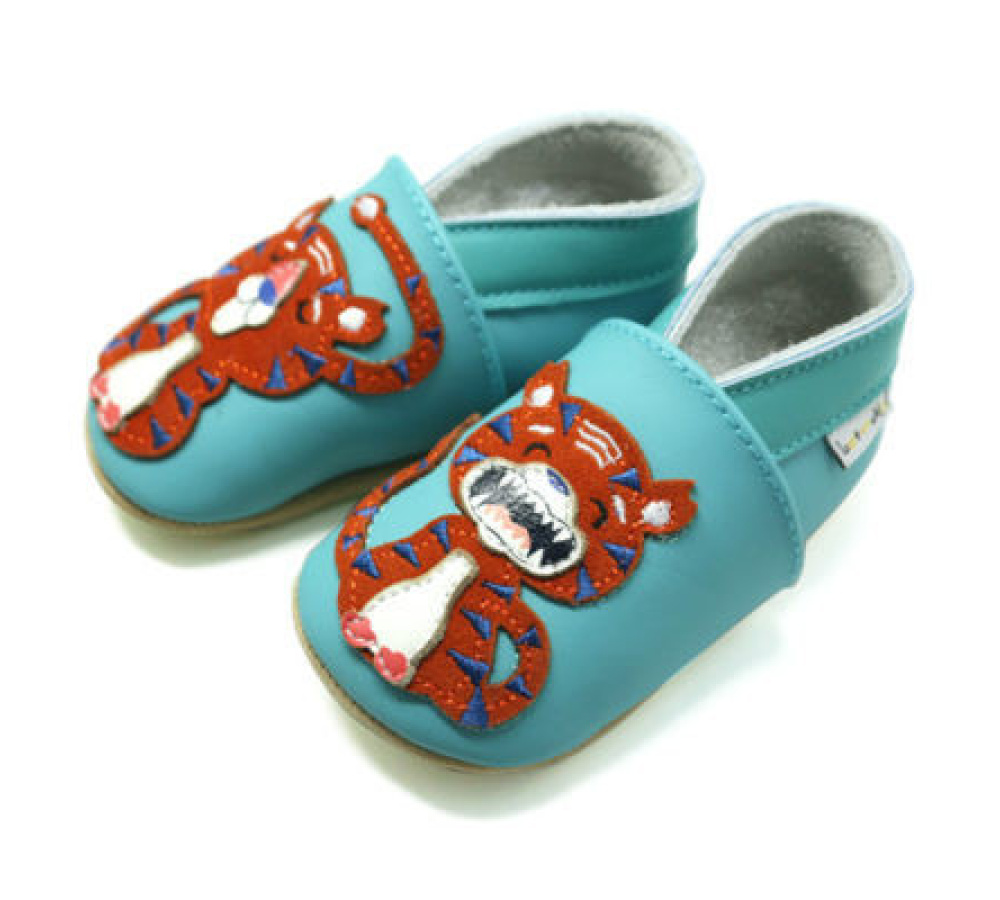 Kožené capačky Lait et Miel - tiger