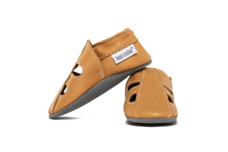 Kožené capačky Tomar - sandálky - jednofarebné - Savanna S