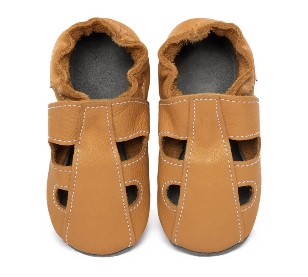 Kožené capačky Tomar - sandálky - jednofarebné - Savanna S