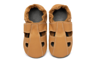 Kožené capačky Tomar - sandálky - jednofarebné - Savanna S