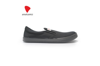 Plátené barefoot tenisky Anatomic ALL IN - SLIP ON - čierna/čierna