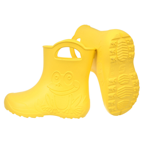 Camminare - detské gumáky žabka - žlté