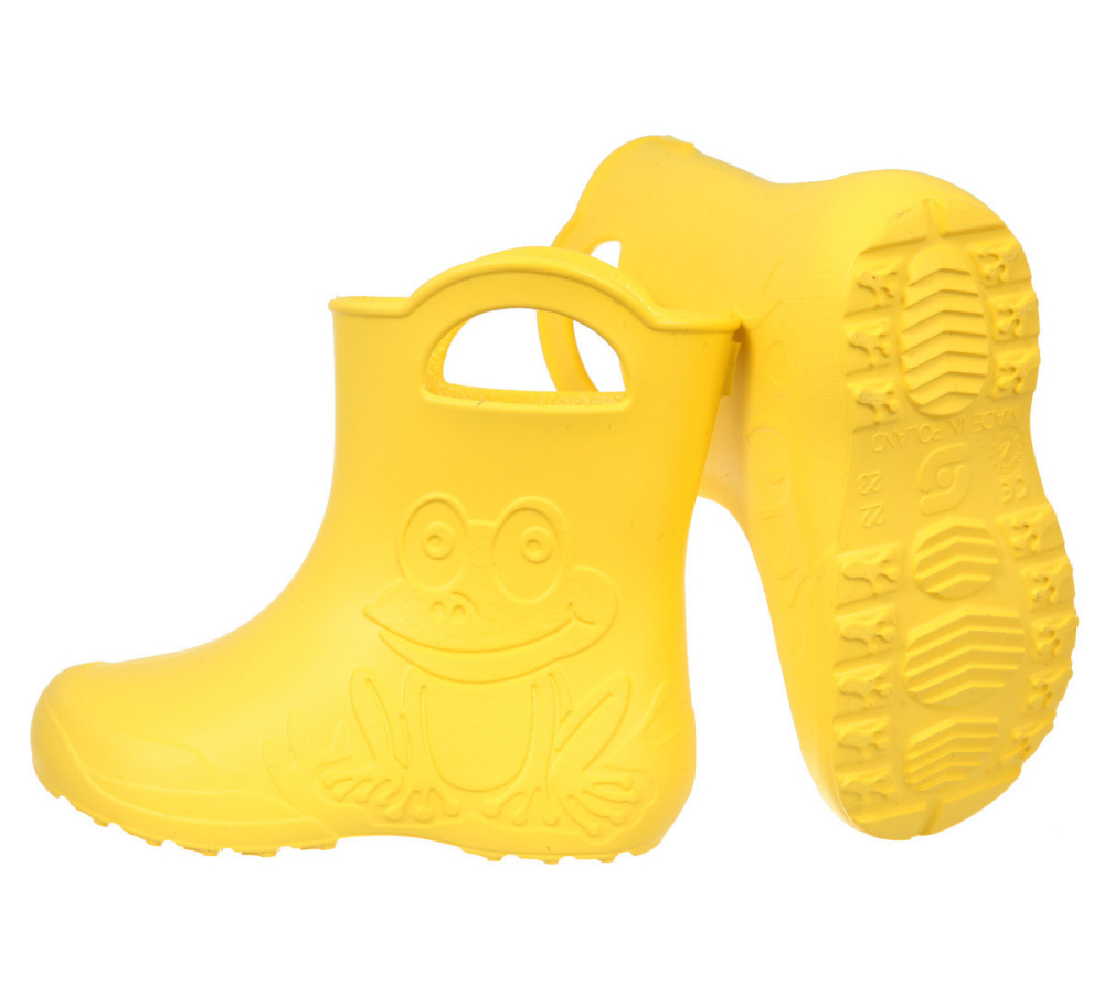 Camminare - detské gumáky žabka - žlté