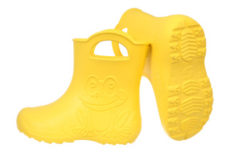 Camminare - detské gumáky žabka - žlté