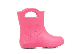 Camminare - detské gumáky žabka - tmavo ružové