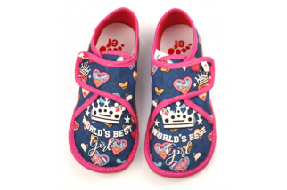 Papuče pre deti - EF - World`s best girl - zatvorené