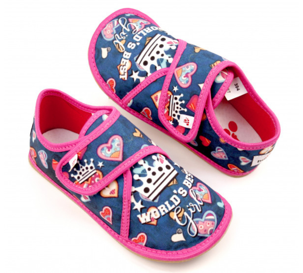 Papuče pre deti - EF - World`s best girl - zatvorené